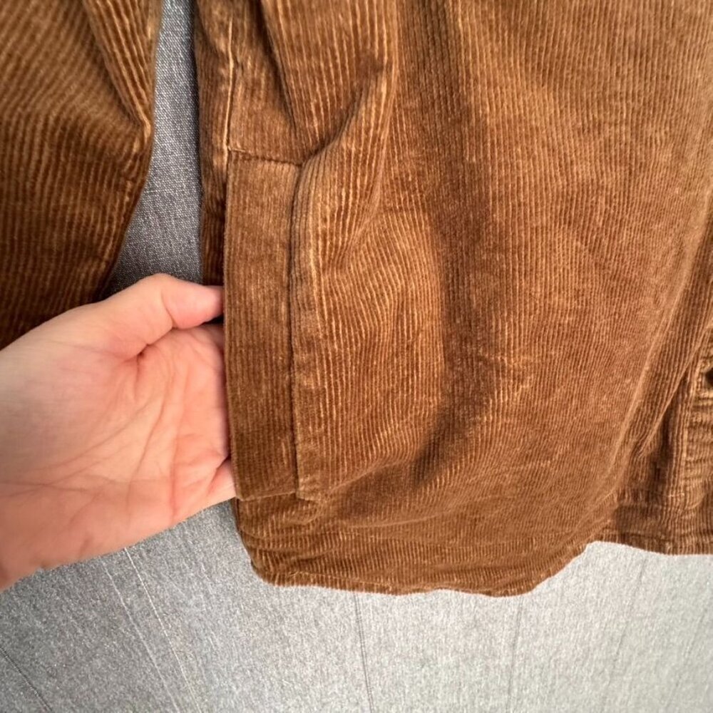 Banana Republic Corduroy Brown Button Front Shaket Chore Farm Jacket Size Medium - Picture 8 of 13